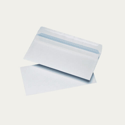 1000 White DL Non Windowed Self Seal Envelopes (110mm x 220mm)