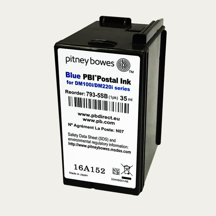 Pitney Bowes SendPro C Ink - Authentic Smart Blue Ink Cartridge
